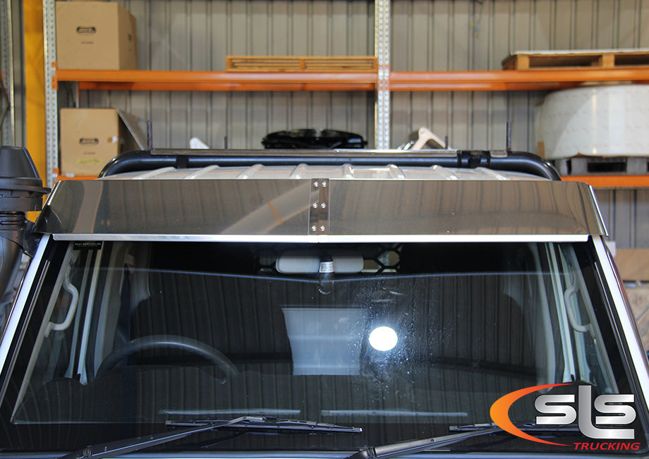 Landcruiser Visor, 10" Stainless Steel, 2 Piece (79 Series)
